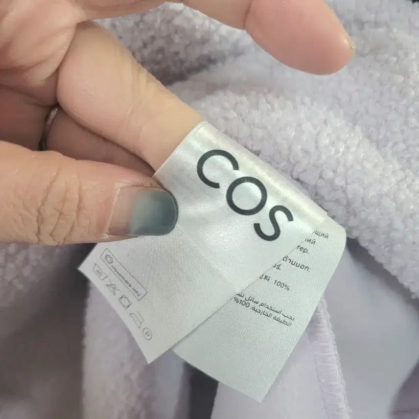 [BUNJANG] COS Teddy Tunic Pleated Half-Zip Dress Lavender / COS 코스 테디 튜닉 플리츠 반집업 원피스 라벤더