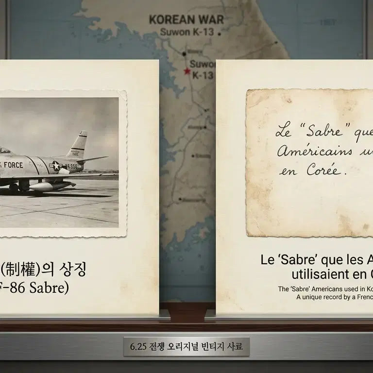 [BUNJANG] USAF F-86 Sabre Vintage Photograph (1952) / 1952년 - 6.25 한국 전쟁의 수호자 -  미국 공군 F86 세이버
