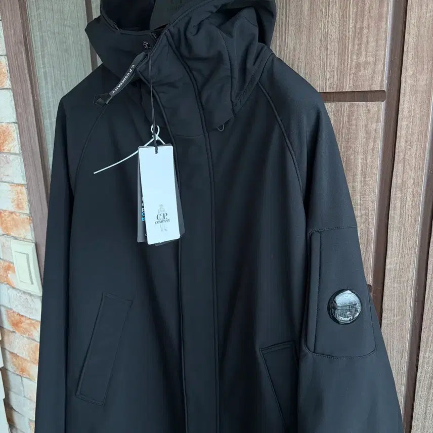 [BUNJANG] CP Company Lens Logo Hooded Long Jacket / 새상품(L)씨피컴퍼니 CP컴퍼니 렌즈 로고 후드 롱 자켓 블랙