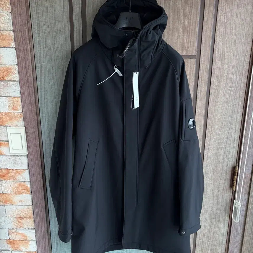 [BUNJANG] CP Company Lens Logo Hooded Long Jacket / 새상품(L)씨피컴퍼니 CP컴퍼니 렌즈 로고 후드 롱 자켓 블랙