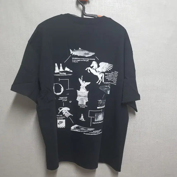 [SOLD OUT] 나이키 블랙 페가수스 티셔츠m오버핏105-110