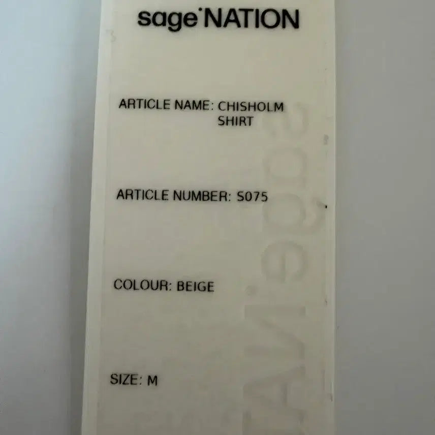 [BUNJANG] Sage Nation Chisholm Shirt - Off White / 세이지네이션 sage NATION 24ss chisholm shirt