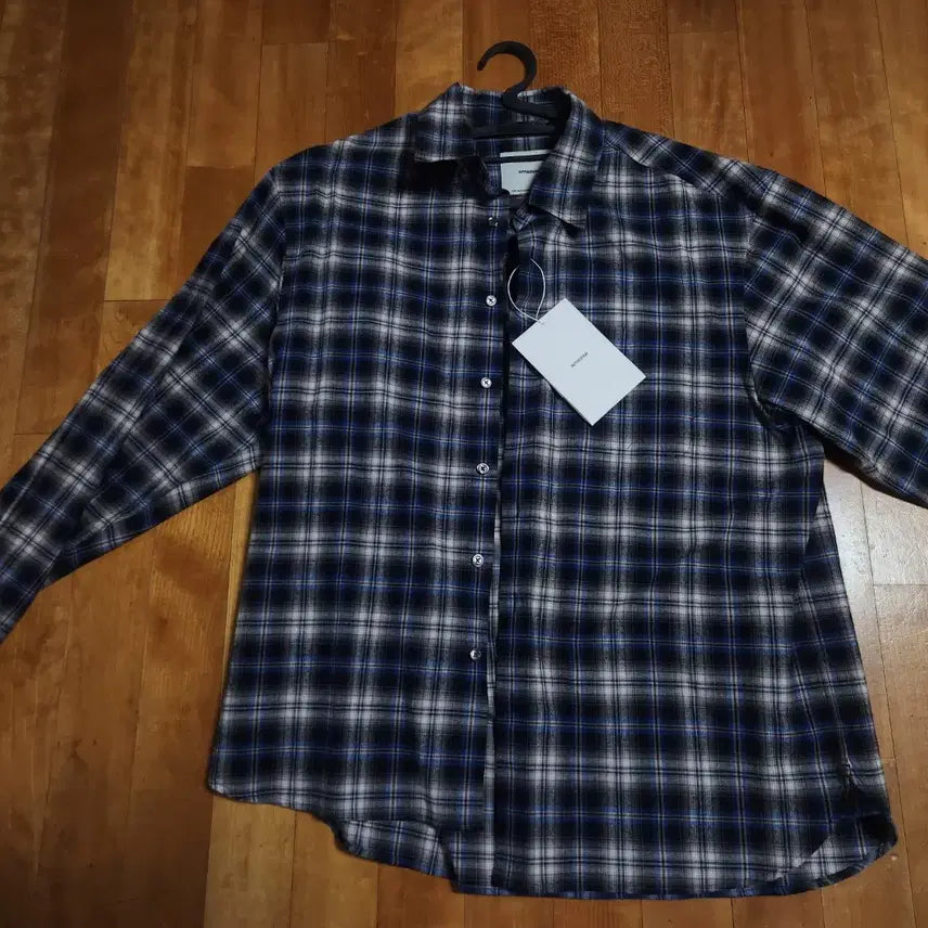 [SOLD OUT] 인더로우 플레이드 체크 셔츠 블루블랙 2사이즈