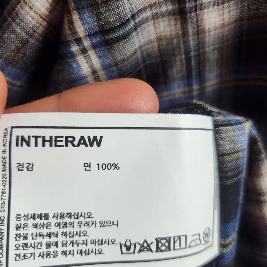 [SOLD OUT] 인더로우 플레이드 체크 셔츠 블루블랙 2사이즈