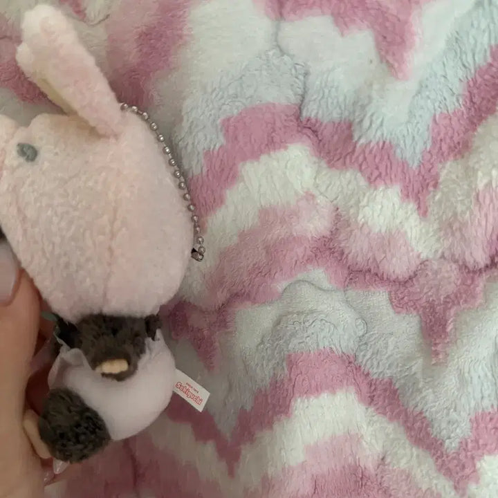 [BUNJANG] Monchhichi Rabbit Pink Key Chain / 새상품] 몬치치 래빗 키체인 핑크
