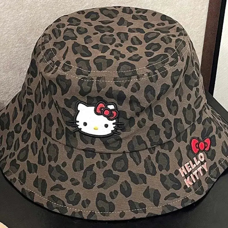 [BUNJANG] Hello Kitty Leopard Bucket Hat / 미개봉 헬로키티 레오파드 모자 벙거지