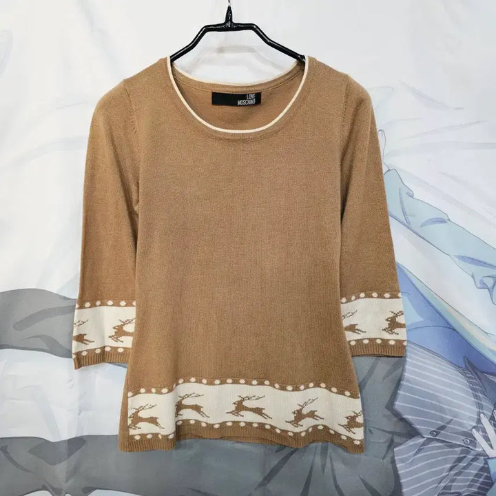 [BUNJANG] Love Moschino Deer Pattern Knit Sweater / 러브모스키노 사슴 패턴 니트