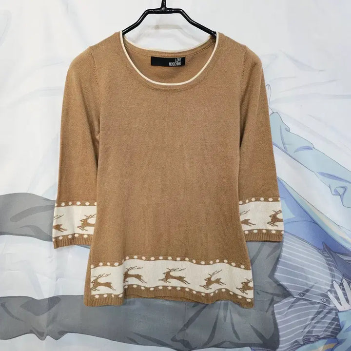 [BUNJANG] Love Moschino Deer Pattern Knit Sweater / 러브모스키노 사슴 패턴 니트