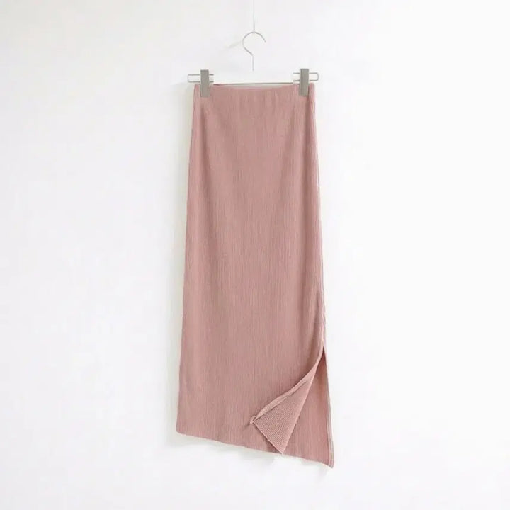 [BUNJANG] Pink/Navy Long Ribbed Skirt / [새제품] 골지 롱스커트