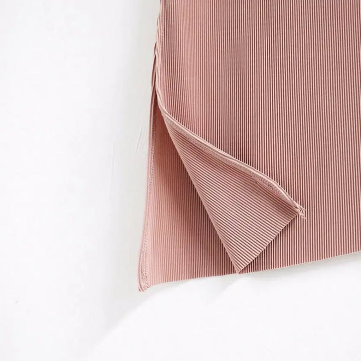 [BUNJANG] Pink/Navy Long Ribbed Skirt / [새제품] 골지 롱스커트