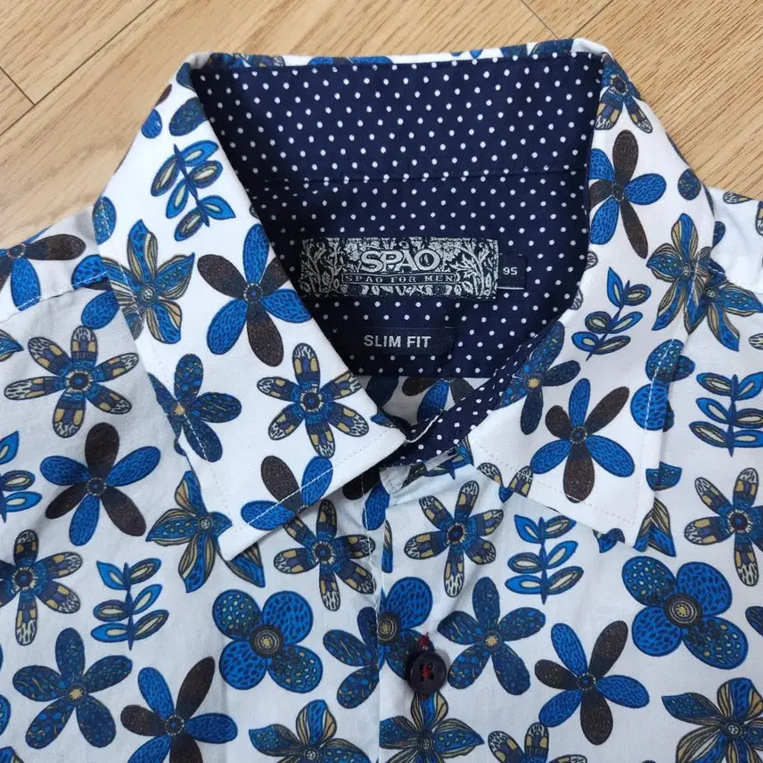 [BUNJANG] Spao Floral Pattern Long Sleeve Shirt / 스파오 플라워 패턴 긴팔 셔츠 95
