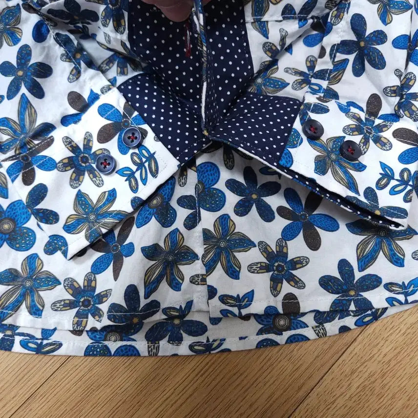 [BUNJANG] Spao Floral Pattern Long Sleeve Shirt / 스파오 플라워 패턴 긴팔 셔츠 95