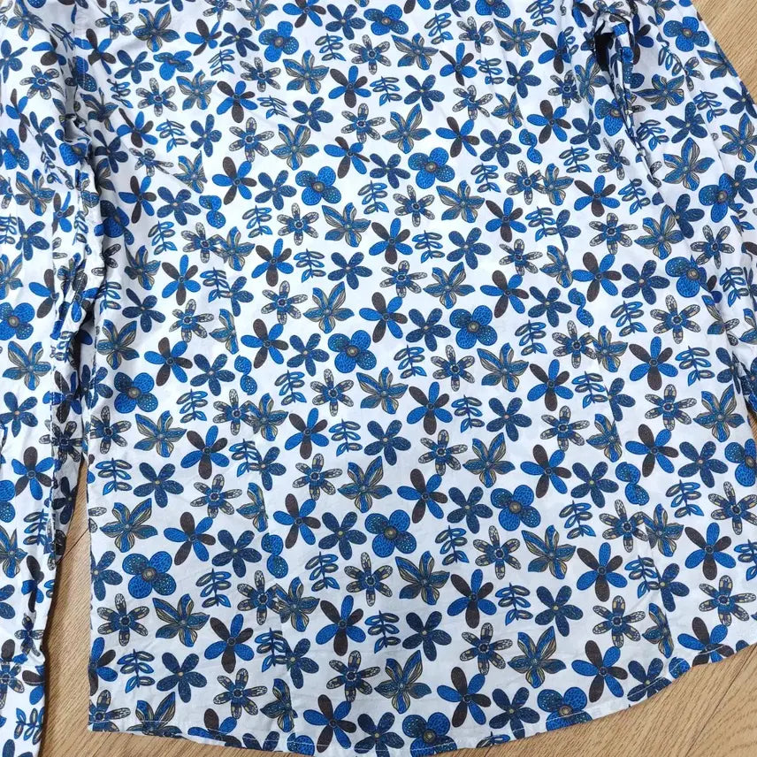 [BUNJANG] Spao Floral Pattern Long Sleeve Shirt / 스파오 플라워 패턴 긴팔 셔츠 95