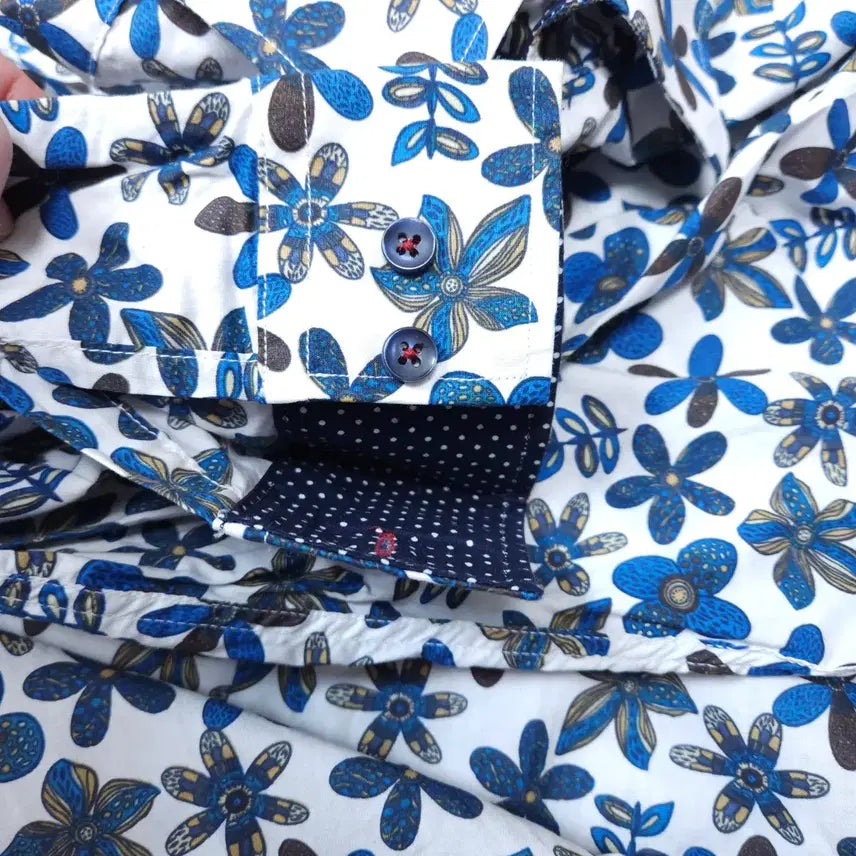 [BUNJANG] Spao Floral Pattern Long Sleeve Shirt / 스파오 플라워 패턴 긴팔 셔츠 95