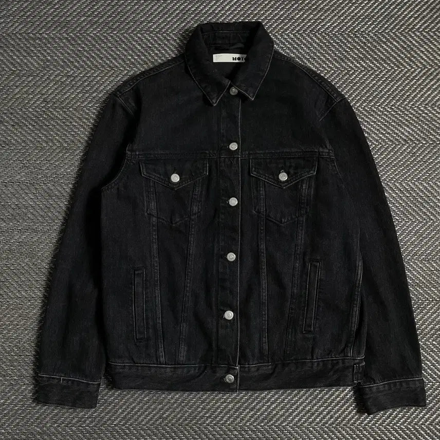 [BUNJANG] Vintage Black Denim Trucker Jacket / 빈티지 흑청 데님 트러커 자켓y 4806