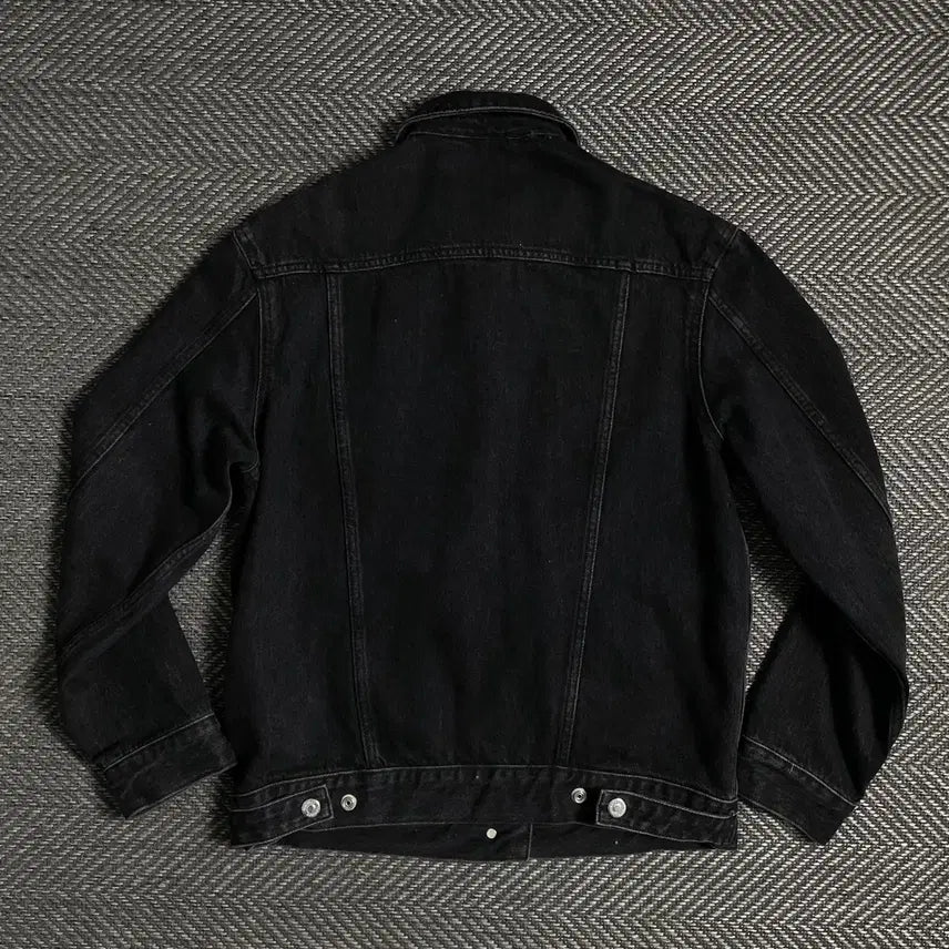 [BUNJANG] Vintage Black Denim Trucker Jacket / 빈티지 흑청 데님 트러커 자켓y 4806