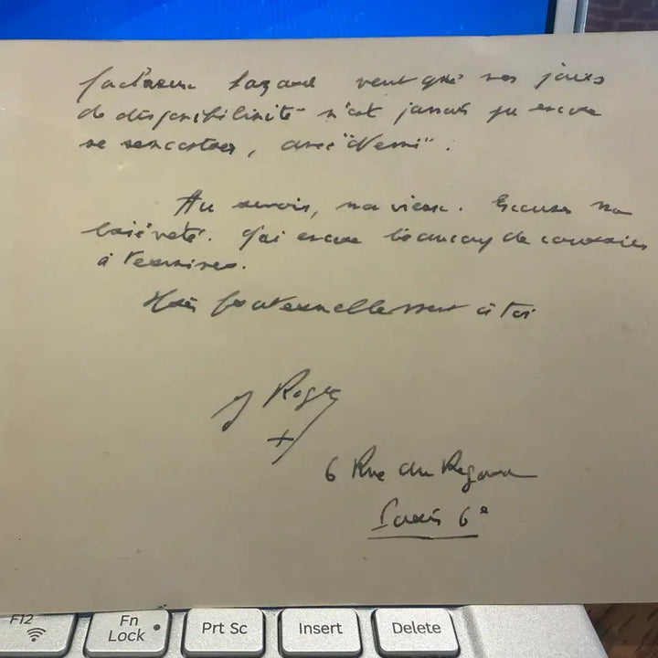 [BUNJANG] 1952 Jean Roger Handwritten Letter Set / 1952년 - 장 로제 신부 - 한국 전쟁터로 향하는 사제의 마지막 인사