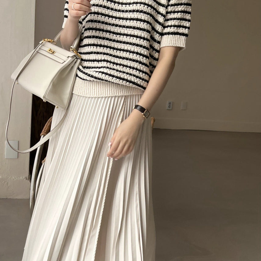 [BUNJANG] Boen Lia Pleated Skirt Ivory / 보웬 리아 주름 플리츠 스커트 아이보리