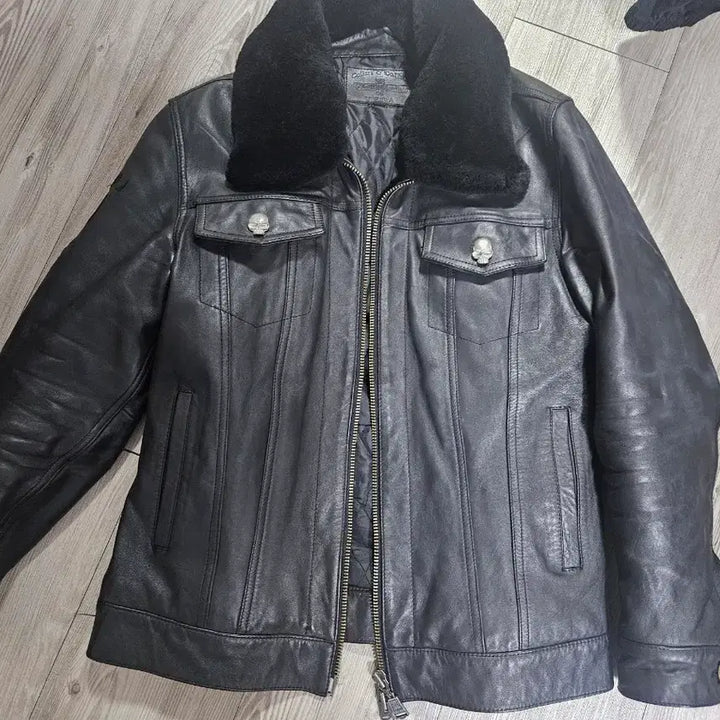 [BUNJANG] Crows Armed Front Kawachi Tetsushou Fur Collar Leather Jacket / 크로우즈 무장전선 카와치데츠쇼 퍼 카라 가죽자켓
