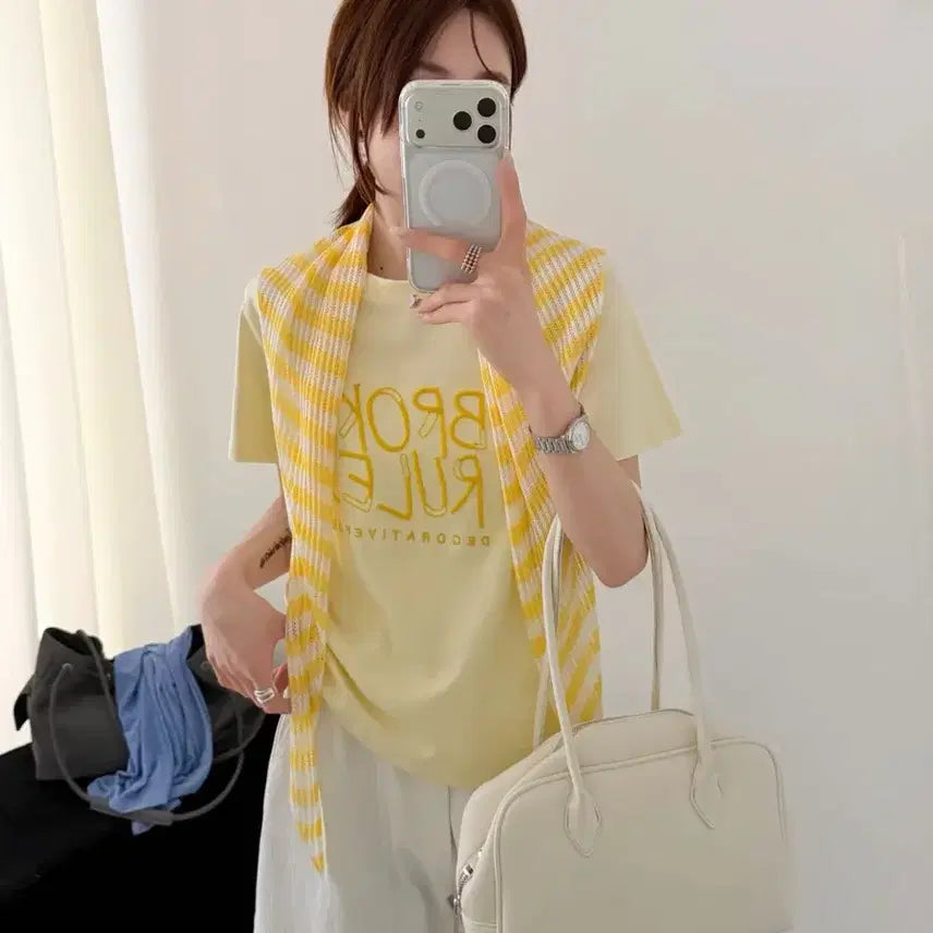 [BUNJANG] Unbranded Lace Scarf T-shirt / ㅇㅇ