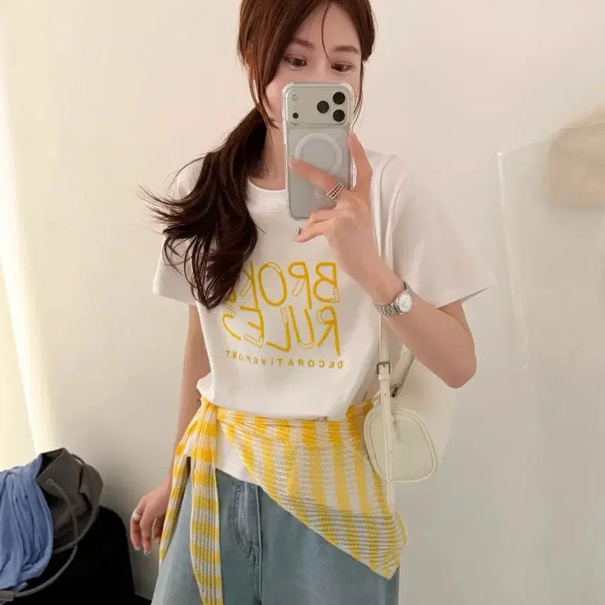 [BUNJANG] Unbranded Lace Scarf T-shirt / ㅇㅇ