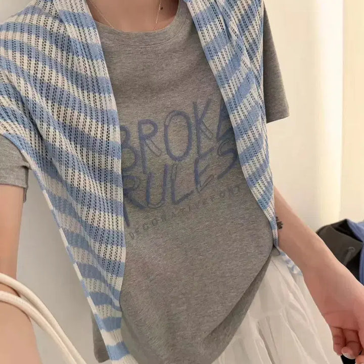 [BUNJANG] Unbranded Lace Scarf T-shirt / ㅇㅇ