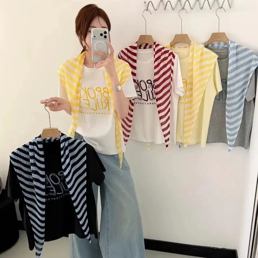 [BUNJANG] Unbranded Lace Scarf T-shirt / ㅇㅇ