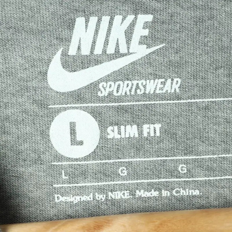 [BUNJANG] Nike Big Logo Gray T-shirt / (L-XL) 나이키 반팔 티셔츠 빅로고 그레이 올드스쿨-17B80