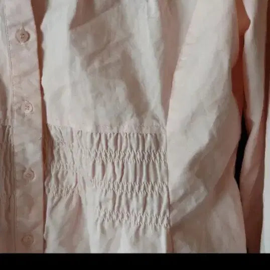 [BUNJANG] Pink Blouse Shirt for Women / 여성 연핑크색 면 블라우스