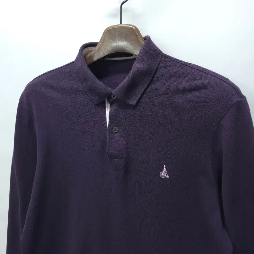 [SOLD OUT] 빈폴 남성 긴팔 카라 티셔츠 (짙은 퍼플 / 사이즈 110)