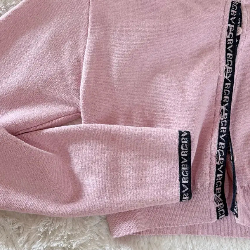 [BUNJANG] GROVE UNICE Crop Cardigan - Pink / 그로브 유니스 크롭 가디건 핑크
