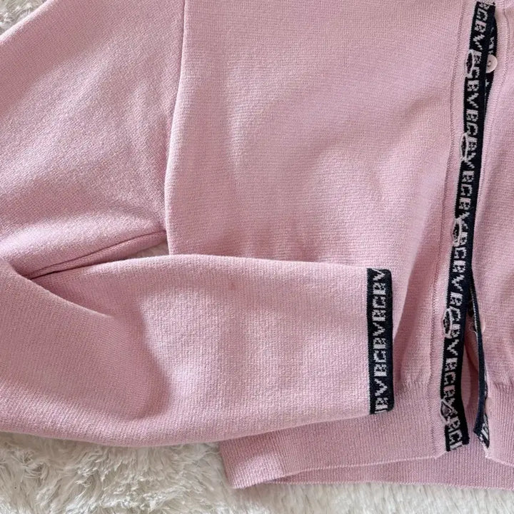 [BUNJANG] GROVE UNICE Crop Cardigan - Pink / 그로브 유니스 크롭 가디건 핑크