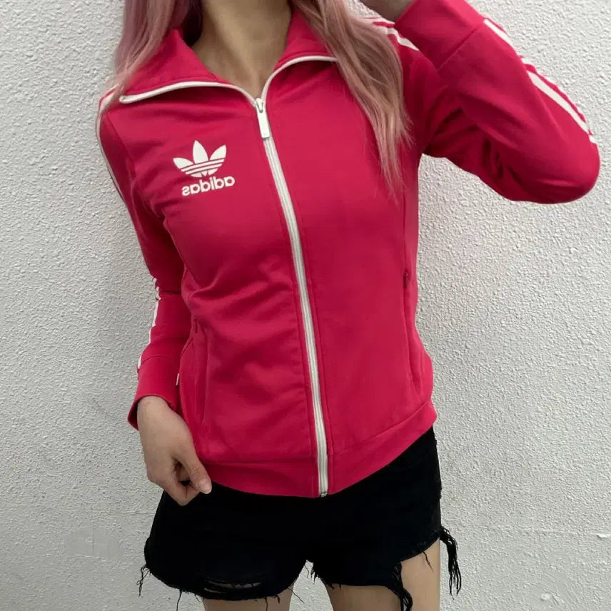[BUNJANG] Adidas Europa White Line Pink Track Top (Size 90) / 아디다스 유로파 화이트라인 핑크 트랙탑 90