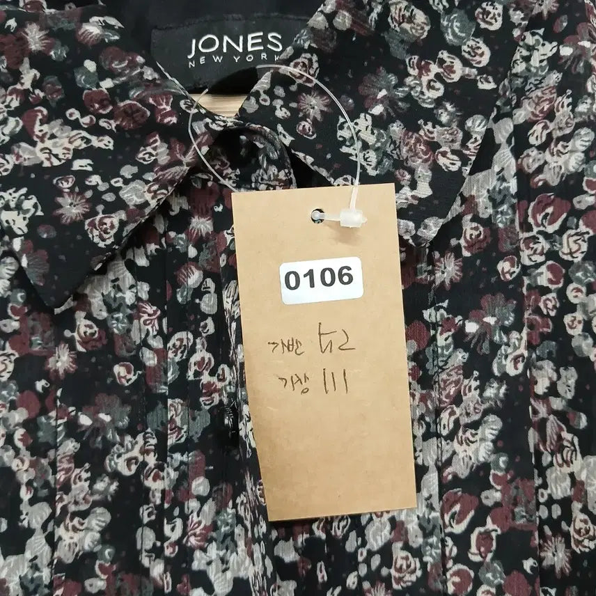 [BUNJANG] JONES NEWYORK Floral Long Chiffon Dress / JONES NEWYORK 플라워 롱 원피스 잔꽃무늬 쉬폰 원피스