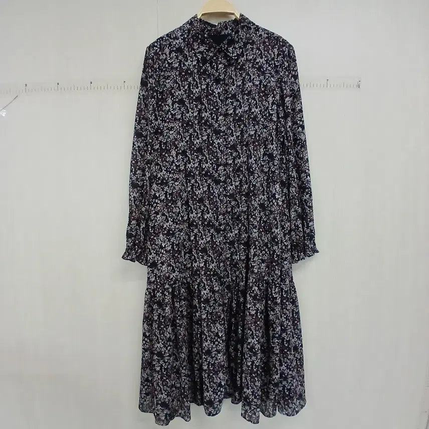 [BUNJANG] JONES NEWYORK Floral Long Chiffon Dress / JONES NEWYORK 플라워 롱 원피스 잔꽃무늬 쉬폰 원피스