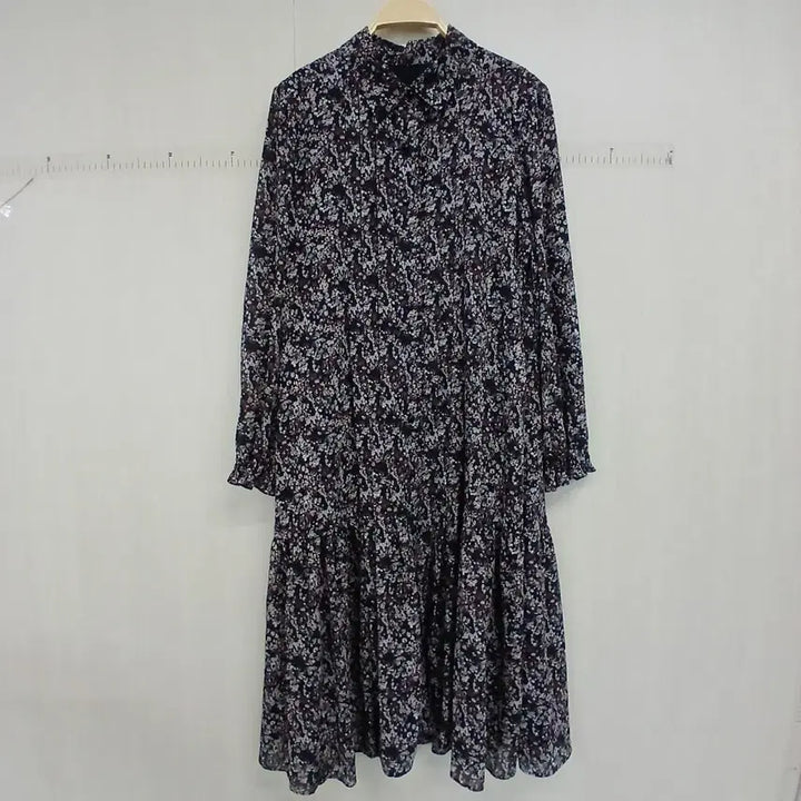 [BUNJANG] JONES NEWYORK Floral Long Chiffon Dress / JONES NEWYORK 플라워 롱 원피스 잔꽃무늬 쉬폰 원피스