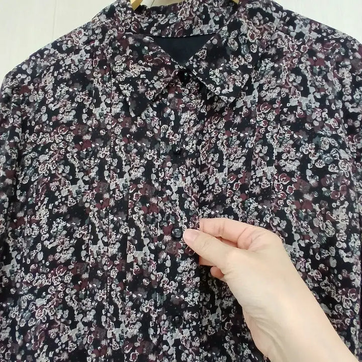 [BUNJANG] JONES NEWYORK Floral Long Chiffon Dress / JONES NEWYORK 플라워 롱 원피스 잔꽃무늬 쉬폰 원피스