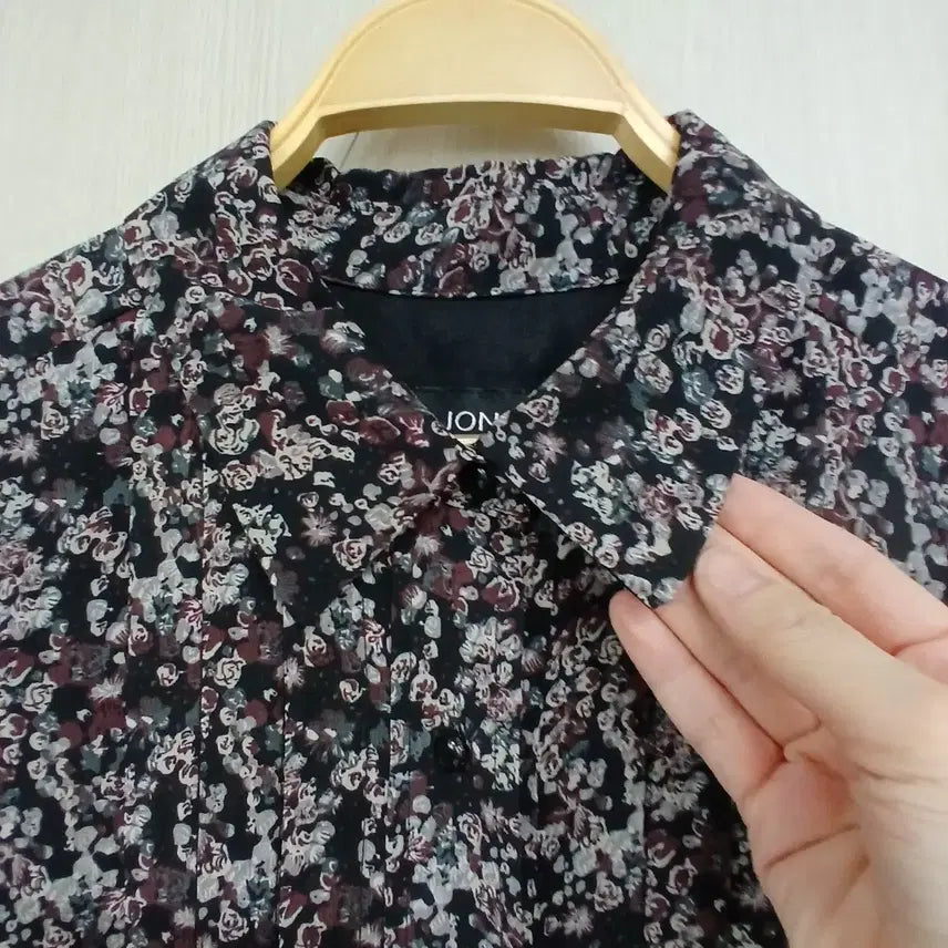 [BUNJANG] JONES NEWYORK Floral Long Chiffon Dress / JONES NEWYORK 플라워 롱 원피스 잔꽃무늬 쉬폰 원피스