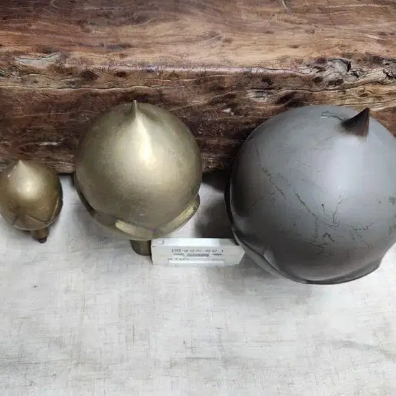 [BUNJANG] Korean Antique Brass National Flag Poles (3 Pieces) / 근현대사 황동국기봉 우리나라 태극기 국기봉 3종