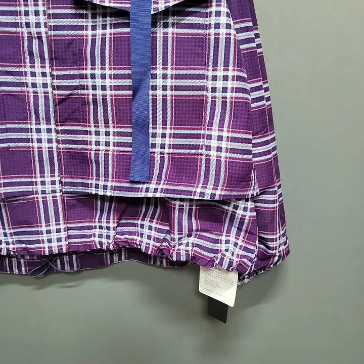 [BUNJANG] Karl Lagerfeld Purple Check Hooded Windbreaker / 칼 라거펠트 퍼플 체크 후드 바람막이(새상품)