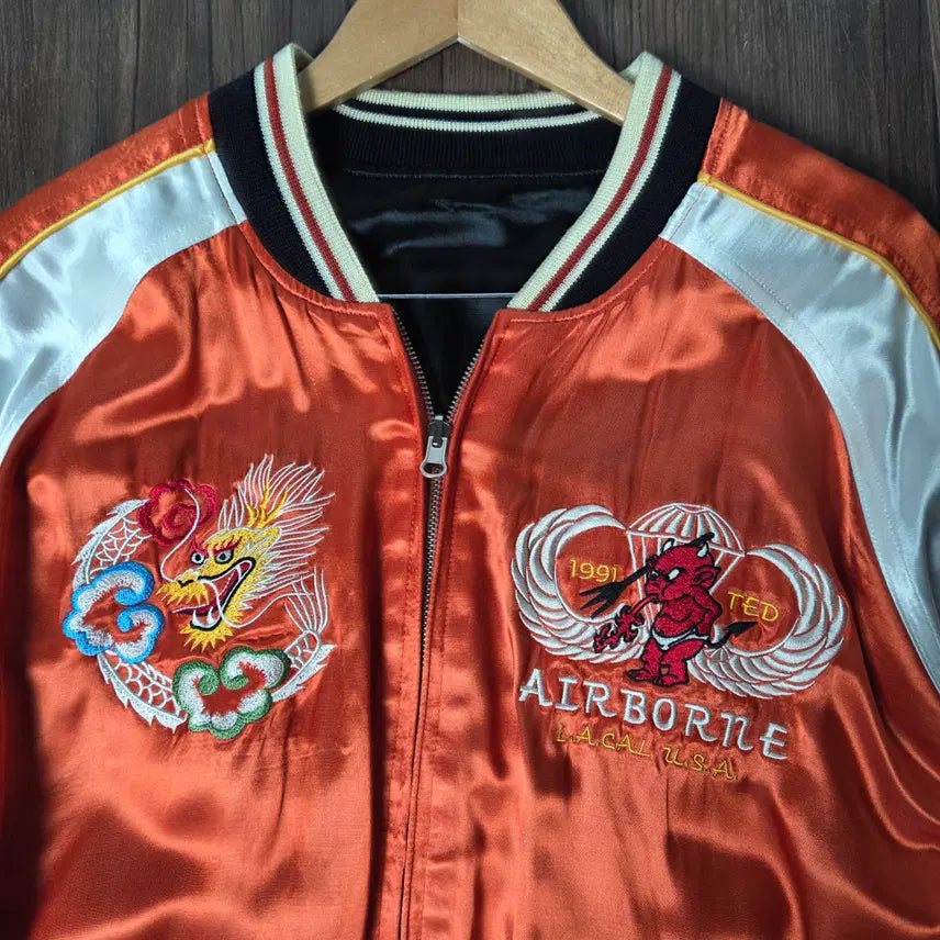 [BUNJANG] Ted Company Reversible Embroidered Sukajan Jacket / [Ted Company] 테드컴퍼니 리버시블 자수 스카쟌 자켓