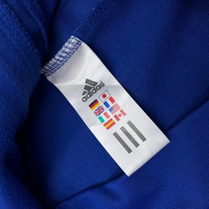 [BUNJANG] Adidas Essentials Yellow Line Blue Track Top 100 / 아디다스 에센셜 옐로우라인 블루 트랙탑 100
