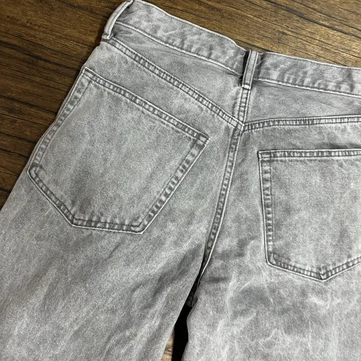 [BUNJANG] GU Gray Wide Denim Pants (Size 28) / GU 회색 와이드 데님 팬츠 28사이즈