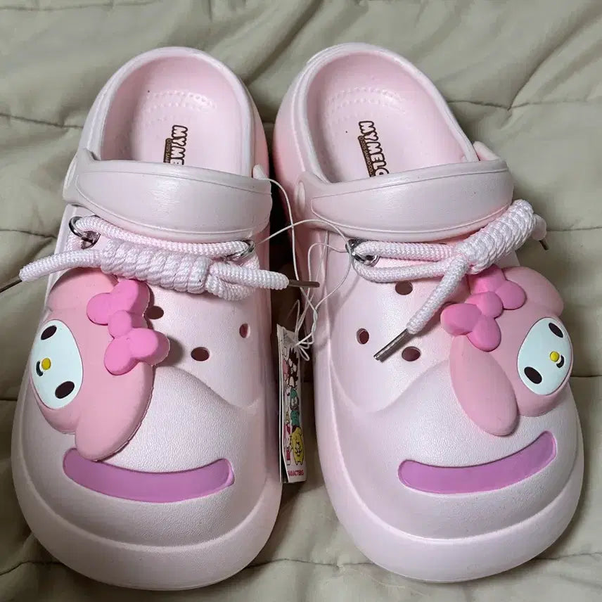 [BUNJANG] My Melody Pink Sandals Slippers Crocs / 마이멜로디 분홍색 샌들 슬리퍼 , 크록스