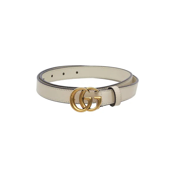 [BUNJANG] Gucci GG Marmont Belt Ivory Leather / 구찌 GG 마몽 벨트