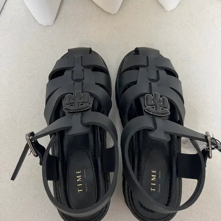[BUNJANG] TIME Platform Sandals / 타임 키높이 샌들