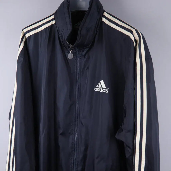 [BUNJANG] Adidas Old School Windbreaker Jacket Navy (105) / 아디다스 올드스쿨 바람막이 자켓 네이비 (105)