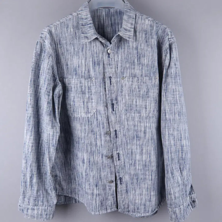 [SOLD OUT] 빈티지 스트라이프 셔츠 자켓 (L)