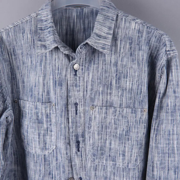 [SOLD OUT] 빈티지 스트라이프 셔츠 자켓 (L)