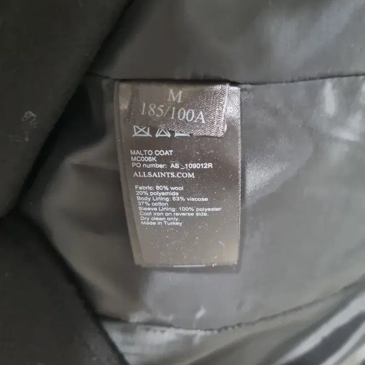 [BUNJANG] AllSaints Malto Black Coat / 올세인츠 AllSaints Malto 블랙 코트